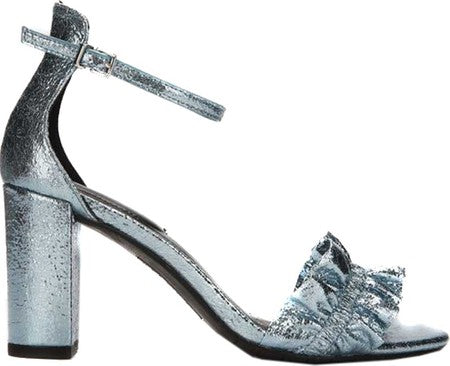 Sandália feminina Kenneth Cole Reaction Rise com salto e babados, azul, tamanho 10 M