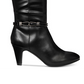 Karen Scott Botas femininas de cano alto com bico amendoado e tecido Hollee, vinho, tamanho 5 M