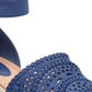 Sandálias femininas Jordie de couro sintético, alpargatas, azul, tamanho 8,5 M, Indigo Rd.
