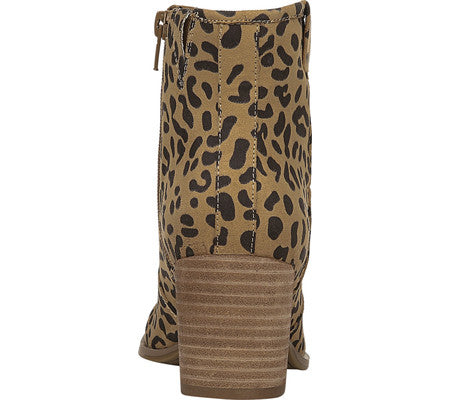 Bota feminina casual bege leopardo Rowan Carlos By Carlos Santana, tamanho 7,5 M