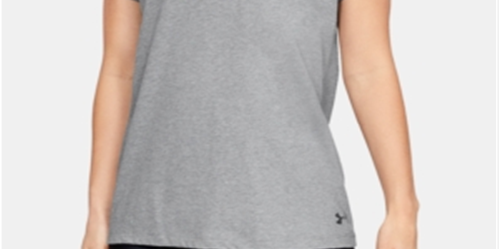 Camiseta Under Armour Feminina com Logo Pride Cinza Tamanho P