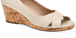 Sandálias Toniie Wedge Femininas Charter Club Platnium Tamanho 7,5M