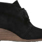 Botas femininas Caleres Inc Dakota Wedge pretas tamanho 7,5 W