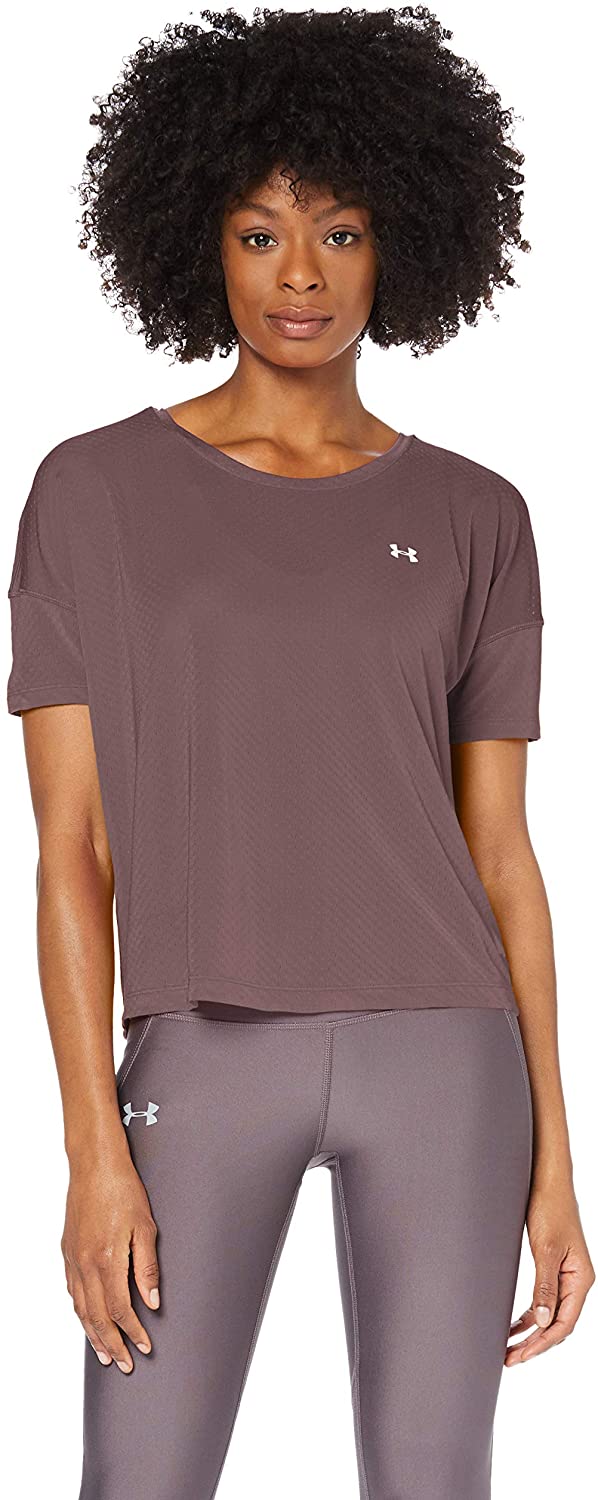 Camiseta Under Armour Relaxed Mesh Feminina Cinza Tamanho XL