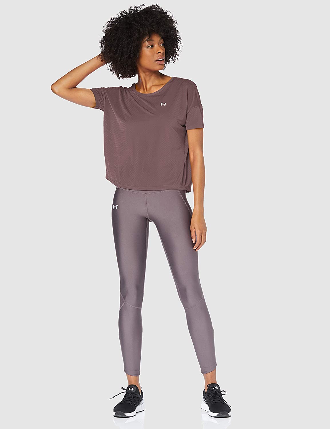 Camiseta Under Armour Relaxed Mesh Feminina Cinza Tamanho XL