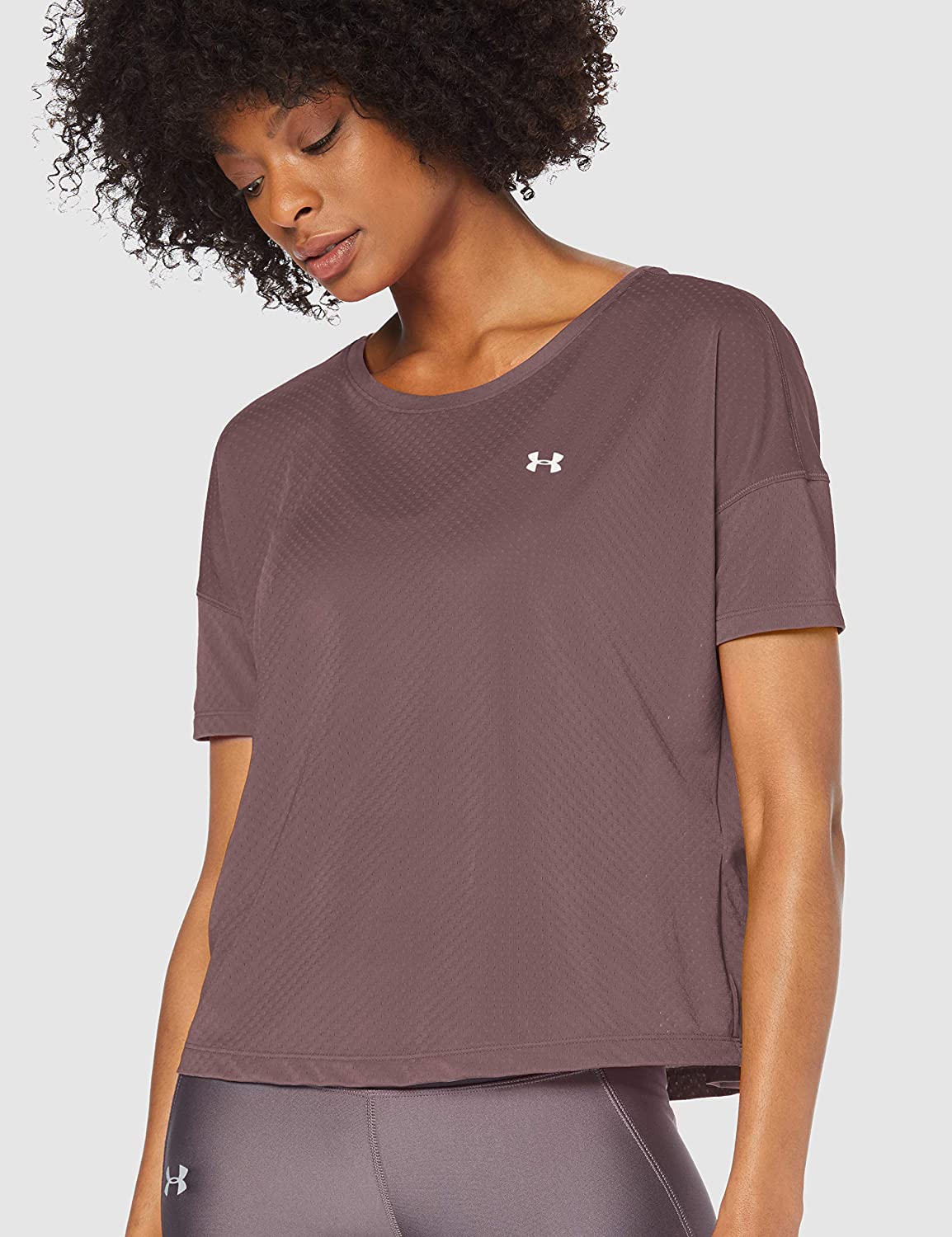 Camiseta Under Armour Relaxed Mesh Feminina Cinza Tamanho XL