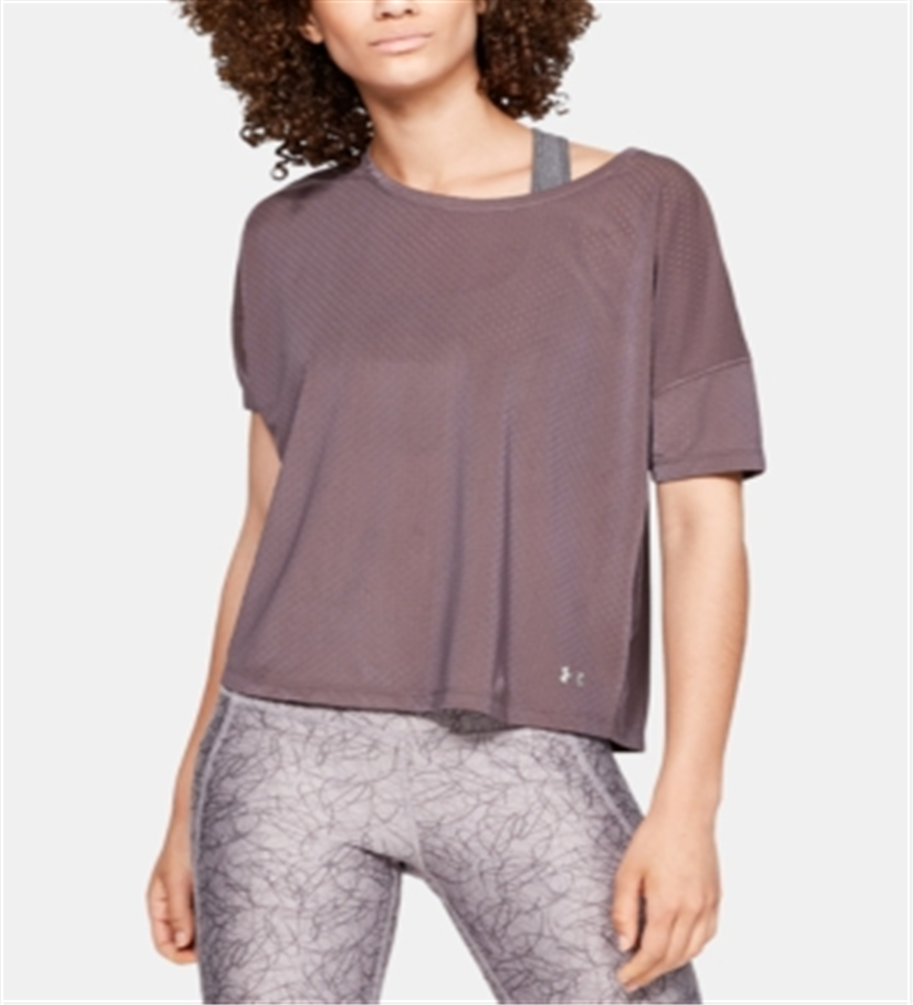 Camiseta Under Armour Relaxed Mesh Feminina Cinza Tamanho XL