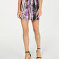 INC Short Tie Dye Feminino Roxo Tamanho Grande