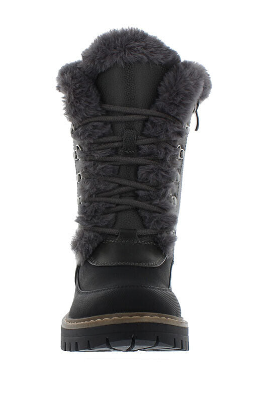 Botas Khombu Francie Femininas com Acabamento em Pele Sintética Cinza Tamanho 6 M