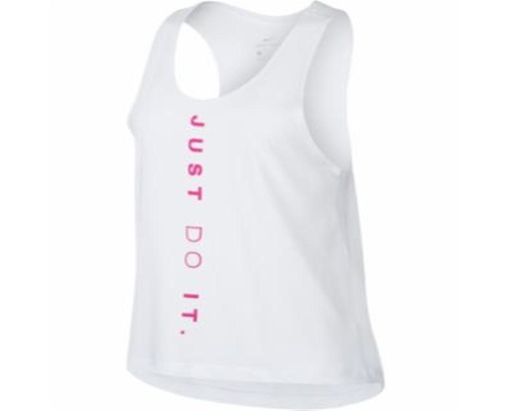 Camiseta regata Nike Miler Dri-FIT Just Do It para corrida, branca, tamanho XL