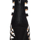 Sandálias femininas Harriette Wedge da Material Girl, pretas, 6,5 m