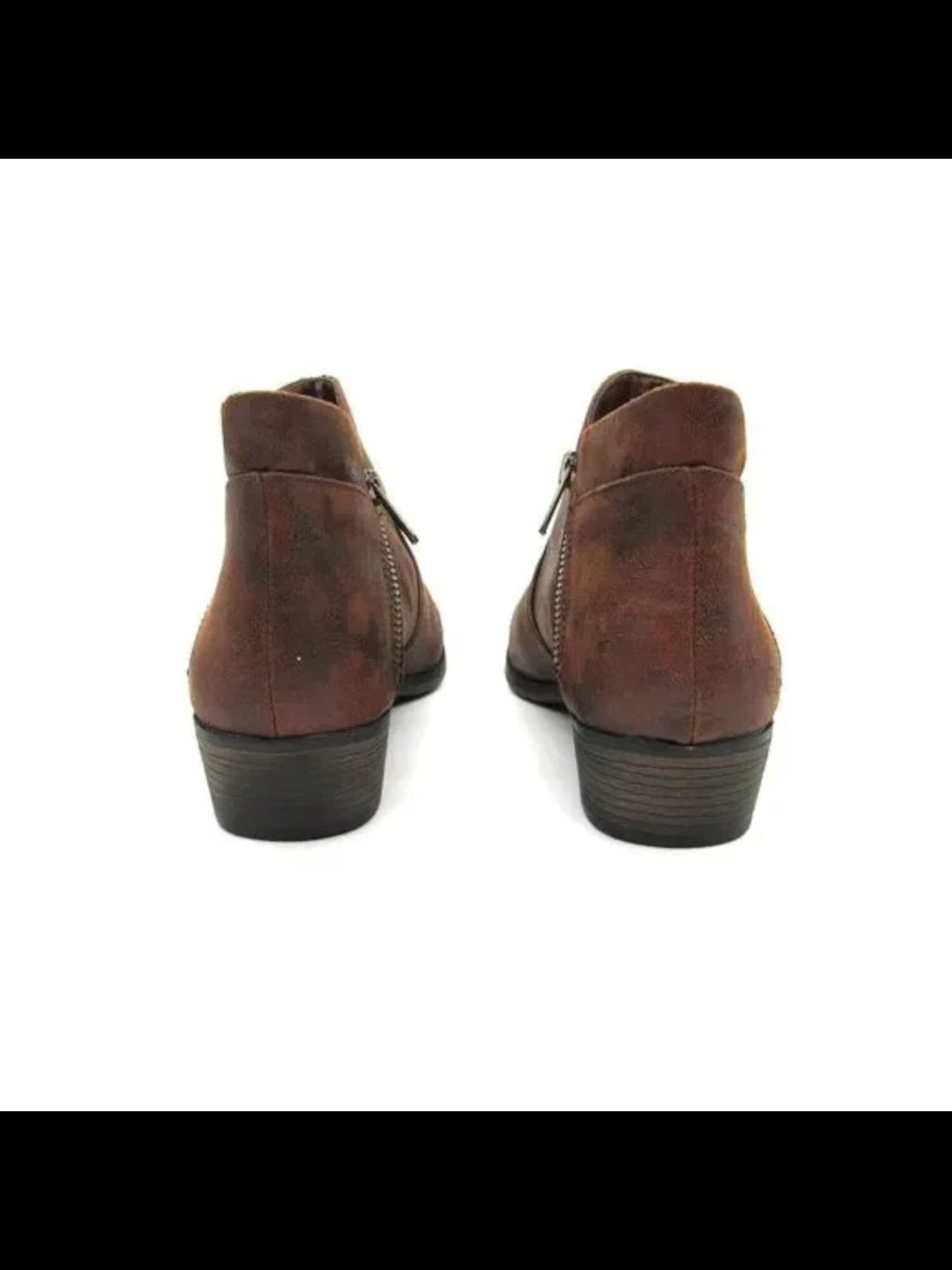 American Rag Botas femininas acolchoadas Comfort Abby bico redondo salto bloco marrom tamanho 7,5 M