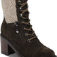 Bota Marc Fisher Lansly Faux Fur Lug Solado Amarração Feminina Verde Tamanho 9,5M