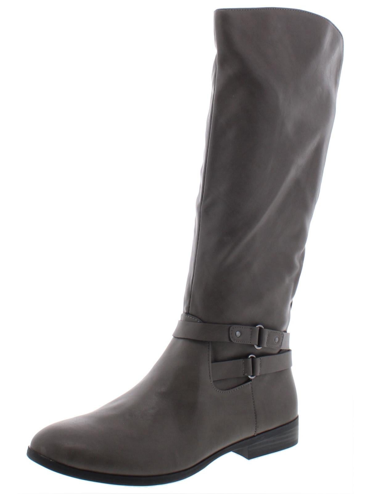 Botas de montaria Kindell de couro sintético femininas Style &amp; Co, cinza, tamanho 5 M