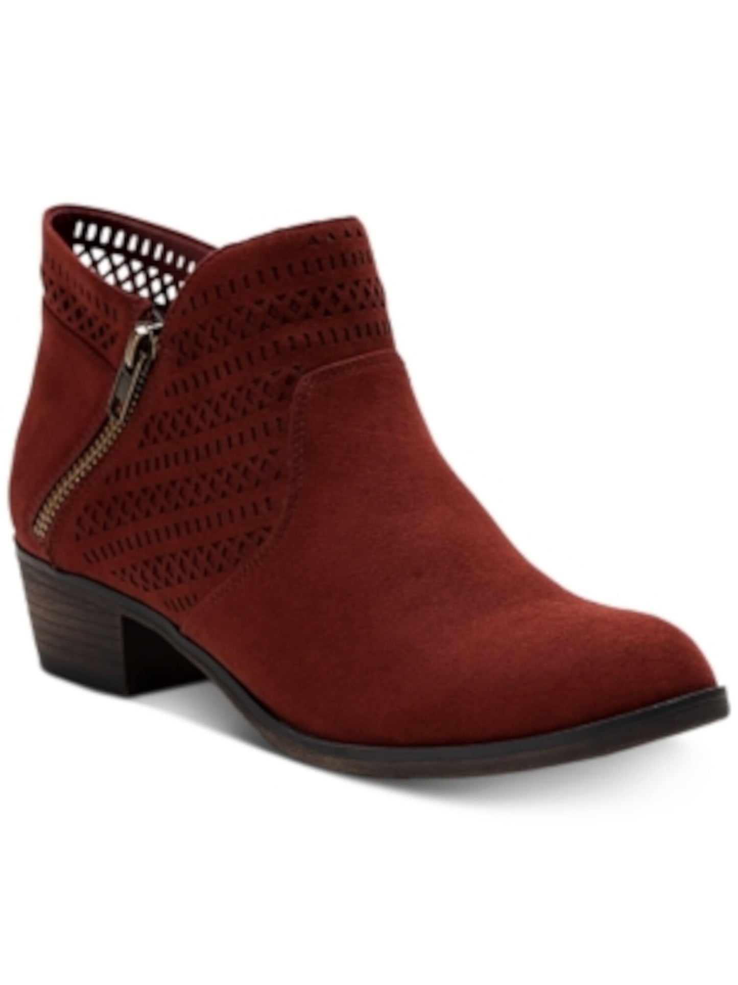 Botas femininas American Rag perfuradas Abby bico redondo salto bloco tamanho 6 M