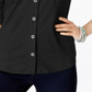 Camisa utilitária feminina Style &amp; Co, preta, tamanho pequeno