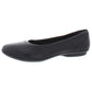 Sapatilhas de balé femininas Clarks Gracelin Mara de couro, pretas, tamanho 8,5 W