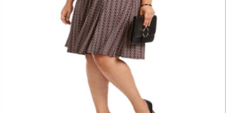 Vestido feminino plus size com cinto e estampa bufante Jessica Howard, preto, tamanho 20W