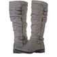 Botas de combate femininas White Mountain Remi, bico redondo, cano alto, cinza, tamanho 9 M