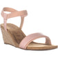 Alfani Gillee Fabric Sandálias femininas casuais com tira no tornozelo e bico aberto, rosa, tamanho 7,5 M