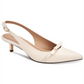 Charter Club Sapatos Femininos Clássicos com Bico Fino e Salto Fino, Bege, Tamanho 6,5 M