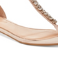 Badgley Mischka Sapatos de cano curto casuais Gabby Split Toe femininos, prateados, tamanho 5