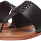 Sandálias femininas Cole Haan Felix com bico dividido e tira em T, tamanho 6B, pretas