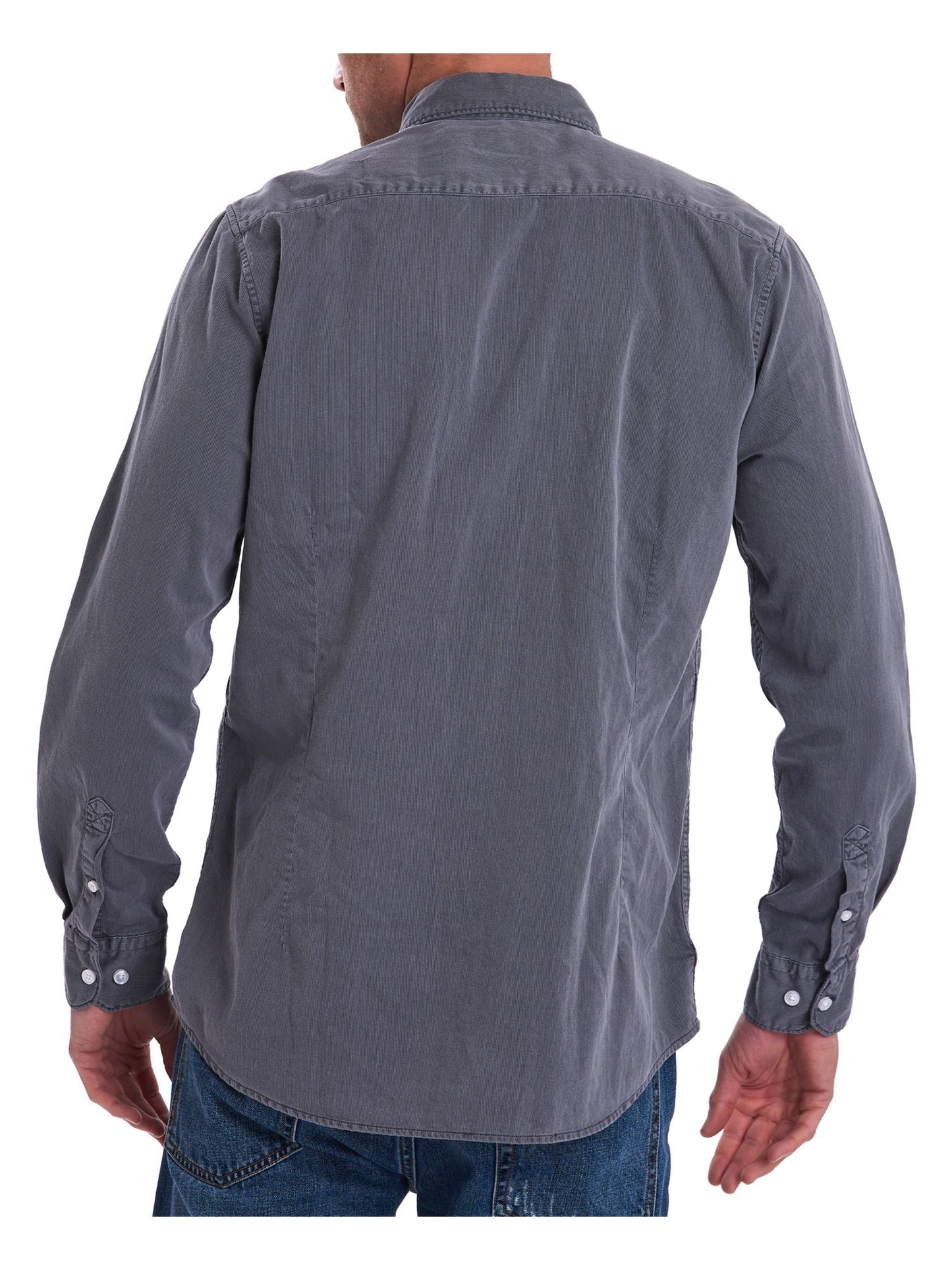 Camisa social masculina BARBOUR com estampa de logotipo e gola, preta, tamanho XXG