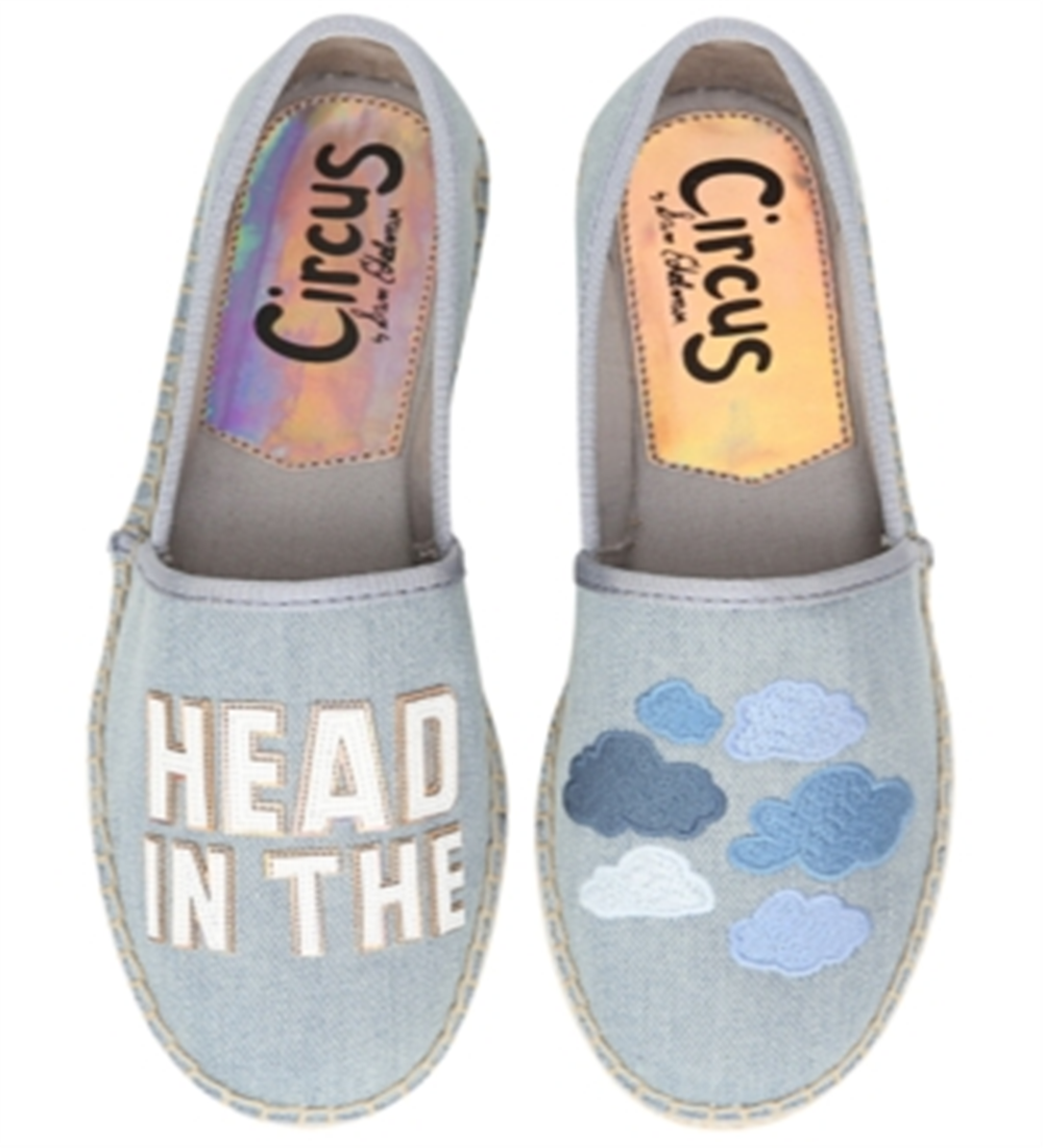 Espadrille feminina Circus By Sam Edelman com bico redondo e salto baixo, tamanho 9 M