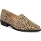 Bar III Mocassim Feminino com Estampa Animal e Detalhe de Leopardo, Salto Bloco, Biqueira Amêndoa, Marrom, Tamanho 9 M