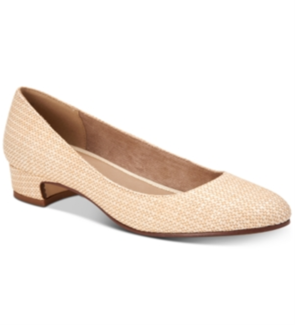 Charter Club Ronnie Round Toe Classic Scarpin Feminino Bege Tamanho 10 M