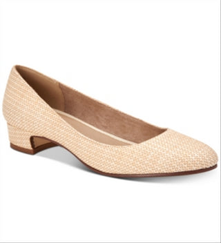 Charter Club Ronnie Round Toe Classic Scarpin Feminino Bege Tamanho 10 M