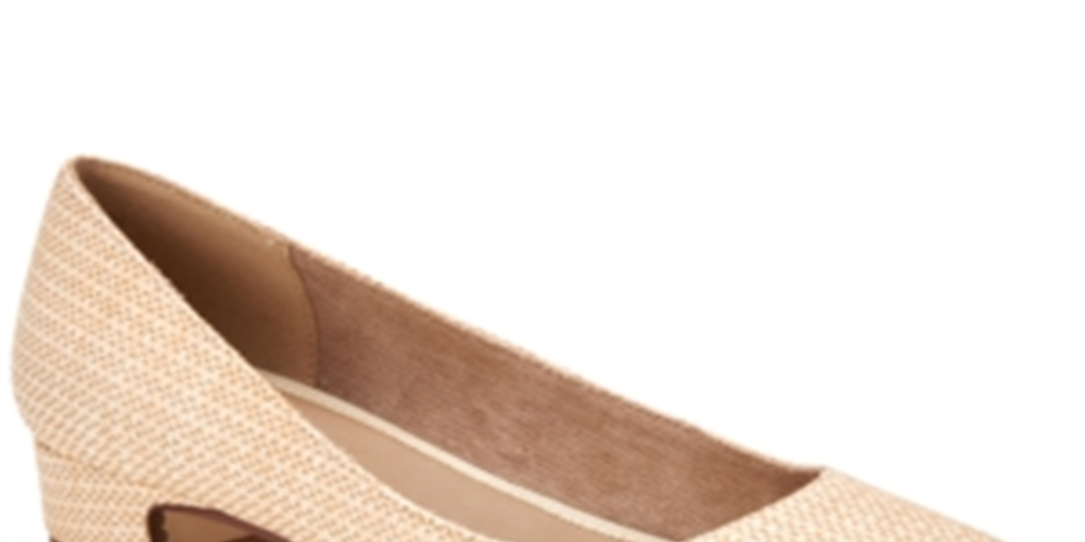 Charter Club Ronnie Round Toe Classic Scarpin Feminino Bege Tamanho 10 M