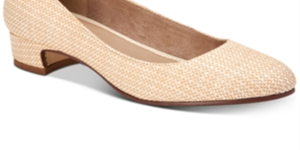 Charter Club Ronnie Round Toe Classic Scarpin Feminino Bege Tamanho 10 M