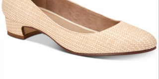 Charter Club Ronnie Round Toe Classic Scarpin Feminino Bege Tamanho 10 M