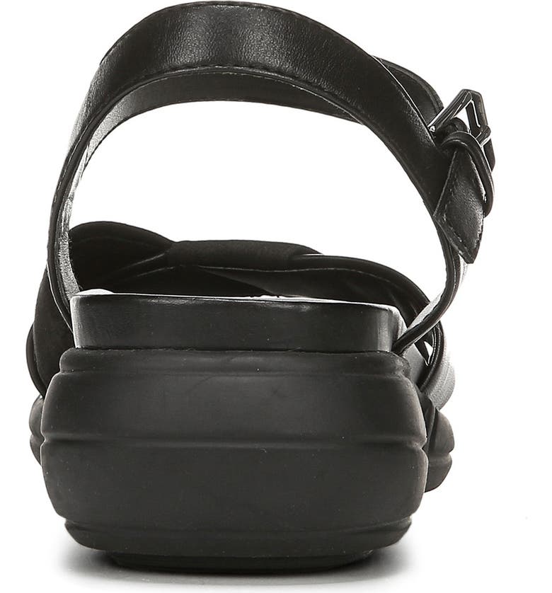 Sandália de couro feminina Naturalizer Finlee preta tamanho 5 M