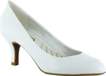 Sapatos femininos Easy Street Passion, brancos, tamanho 9 W