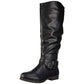 Botas femininas Journee Collection April Almond Toe Knee High Fashion, pretas, tamanho 8WC