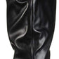 Botas femininas Journee Collection April Almond Toe Knee High Fashion, pretas, tamanho 8WC