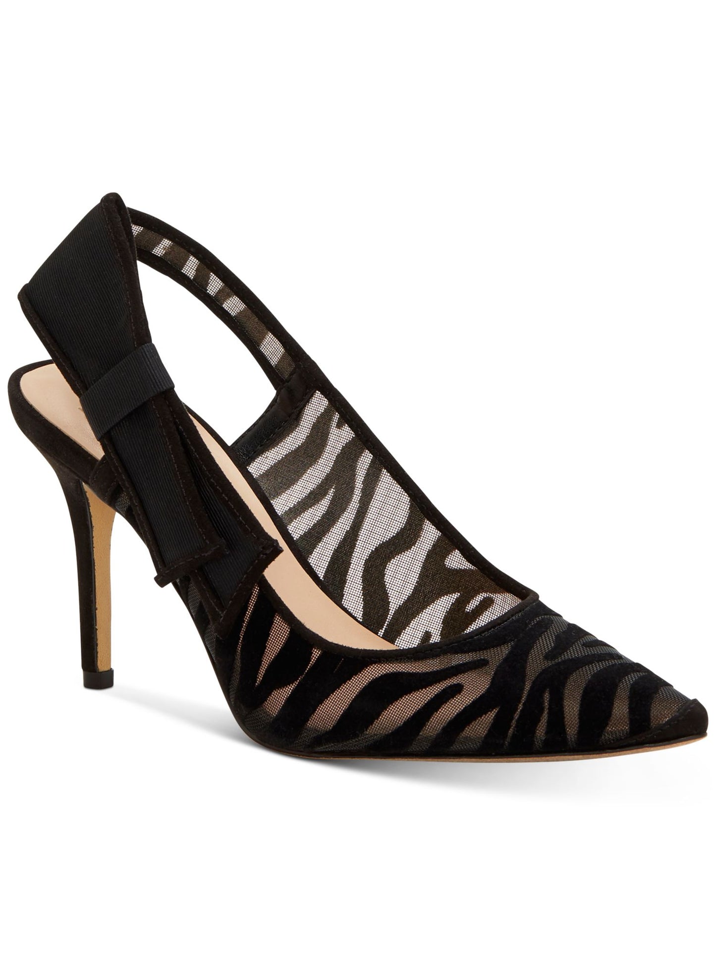 INC International Concepts Coletta Sapatos Femininos de Bico Fino e Salto Fino Preto Tamanho 6M