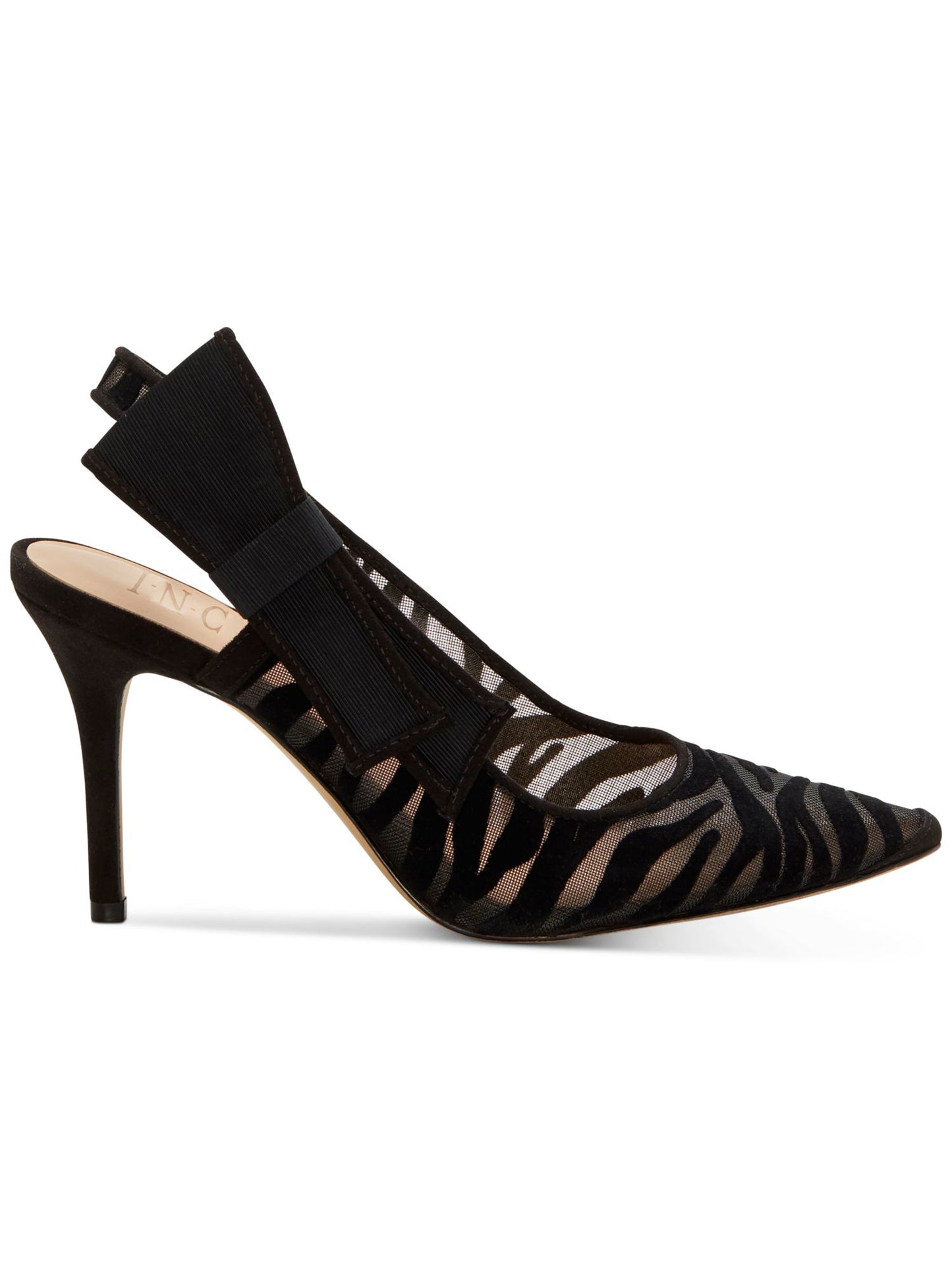 INC International Concepts Coletta Sapatos Femininos de Bico Fino e Salto Fino Preto Tamanho 6M