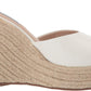 Sandália de cunha feminina Steve Madden Micah, branca, tamanho 7 M
