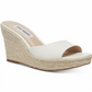 Sandália de cunha feminina Steve Madden Micah, branca, tamanho 7 M