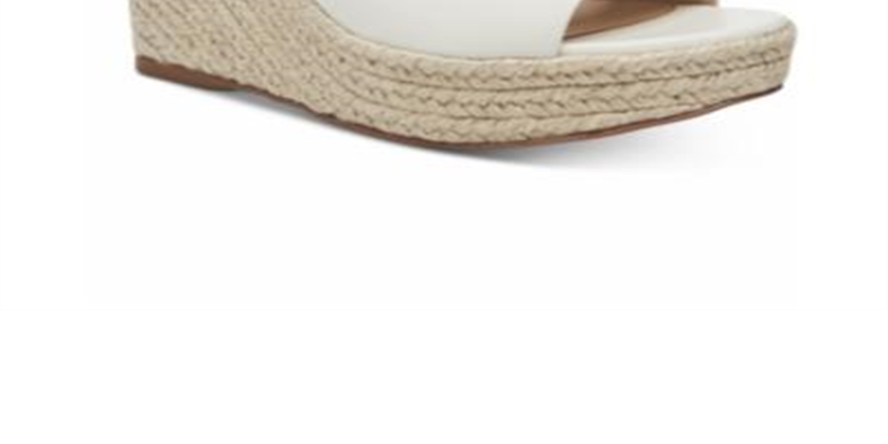 Sandália de cunha feminina Steve Madden Micah, branca, tamanho 7 M