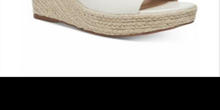 Sandália de cunha feminina Steve Madden Micah, branca, tamanho 7 M