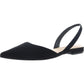 Alfani Feminino Slingback Almofadado Conforto Ryann Bico Fino Salto Bloco Slip-on Sapatilhas de Couro Pretas Tamanho 6 M