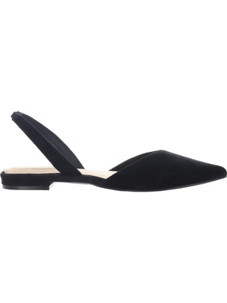 Alfani Feminino Slingback Almofadado Conforto Ryann Bico Fino Salto Bloco Slip-on Sapatilhas de Couro Pretas Tamanho 6 M