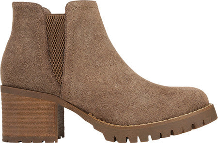Botas femininas Carlos By Carlo Santana com plataforma elástica e entalhe em V, Gore Gill, bico redondo, salto bloco e zíper, tamanho 11 M, marrom