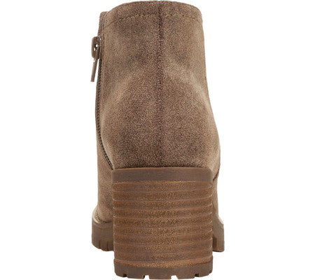 Botas femininas Carlos By Carlo Santana com plataforma elástica e entalhe em V, Gore Gill, bico redondo, salto bloco e zíper, tamanho 11 M, marrom