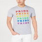 Camiseta gráfica unissex INC Rainbow Pride em benefício do Projeto Trevor, cinza, tamanho médio